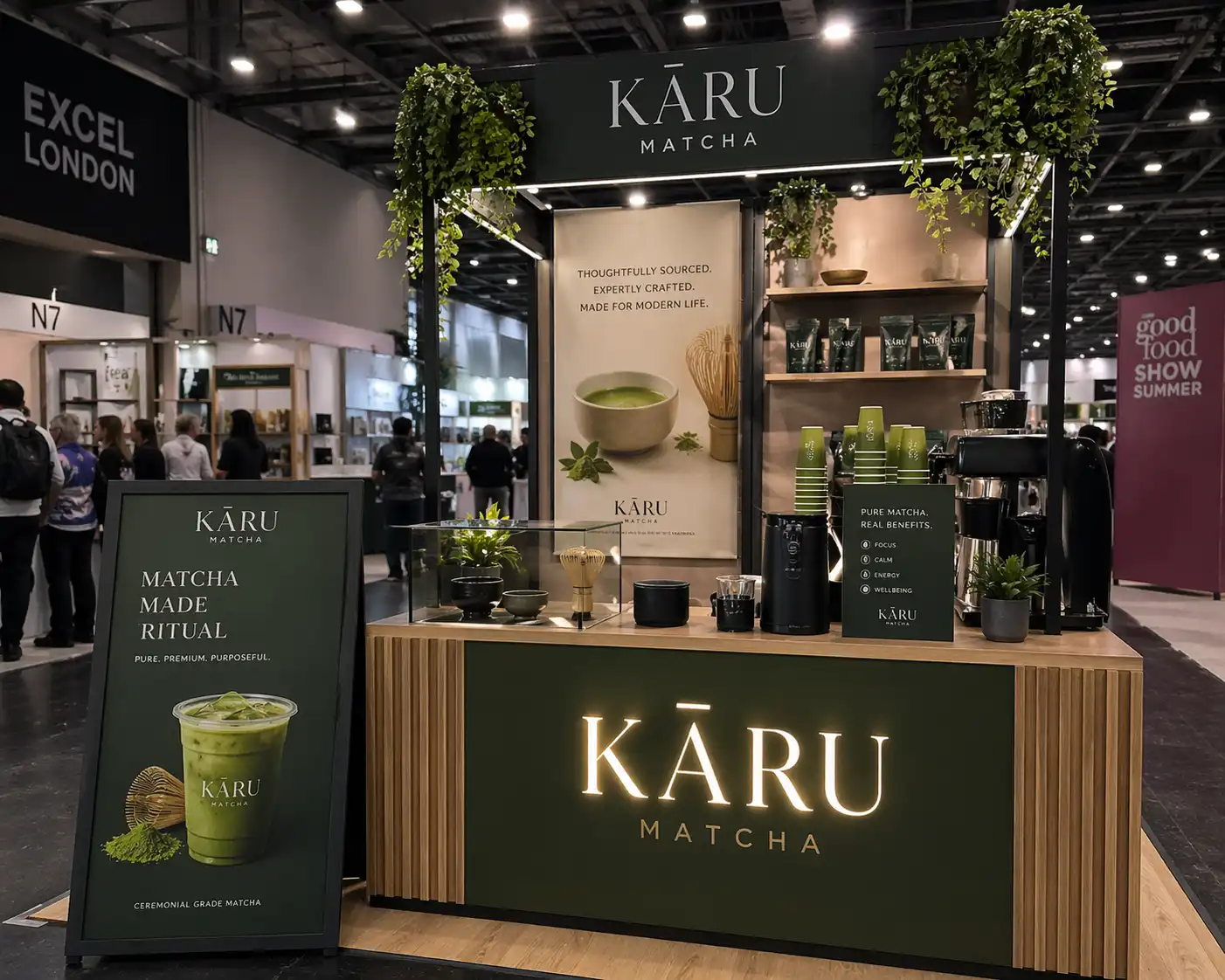 Matcha Cart Hire at exhibition in Paris