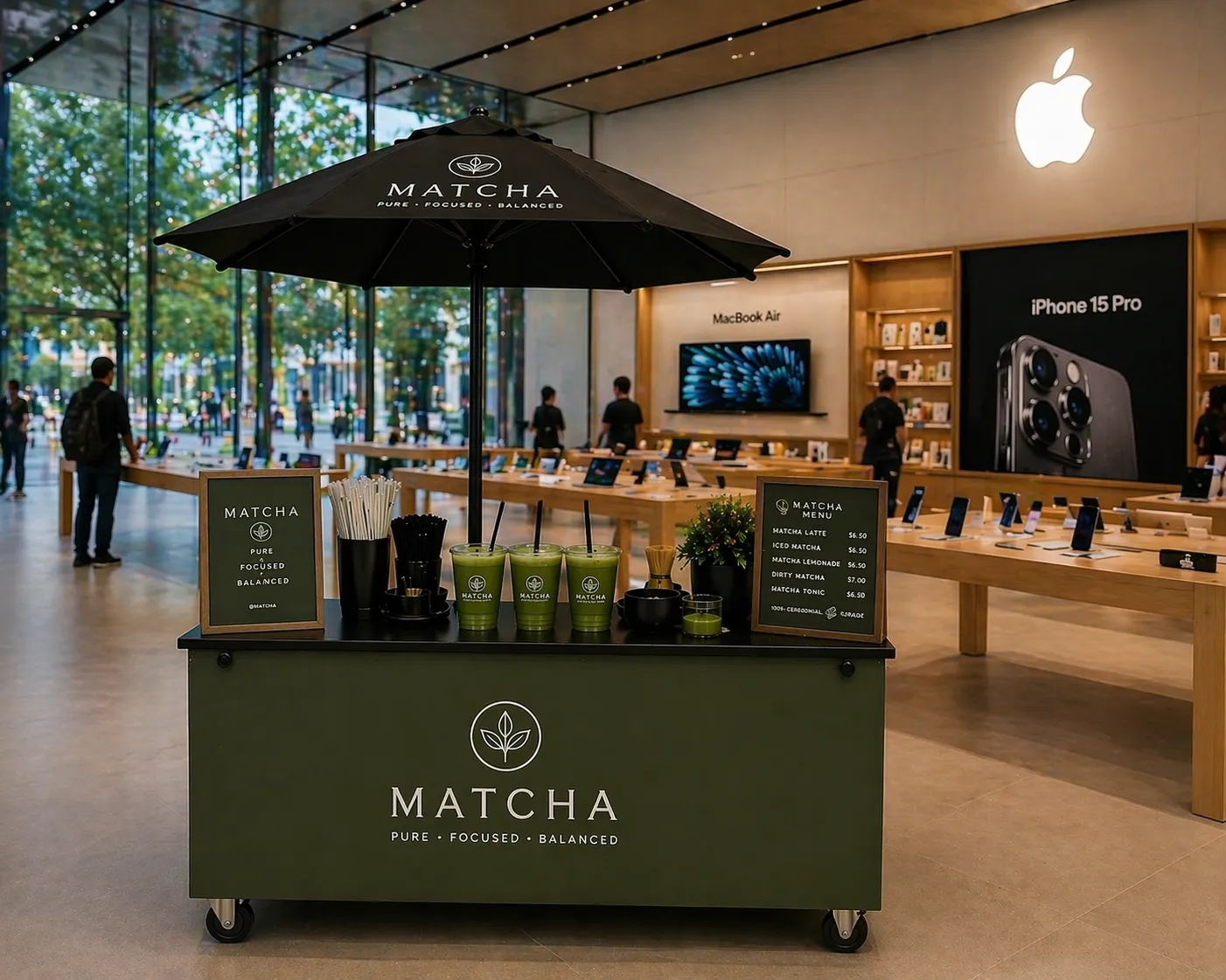 Matcha Cart Rental for pop up shops France