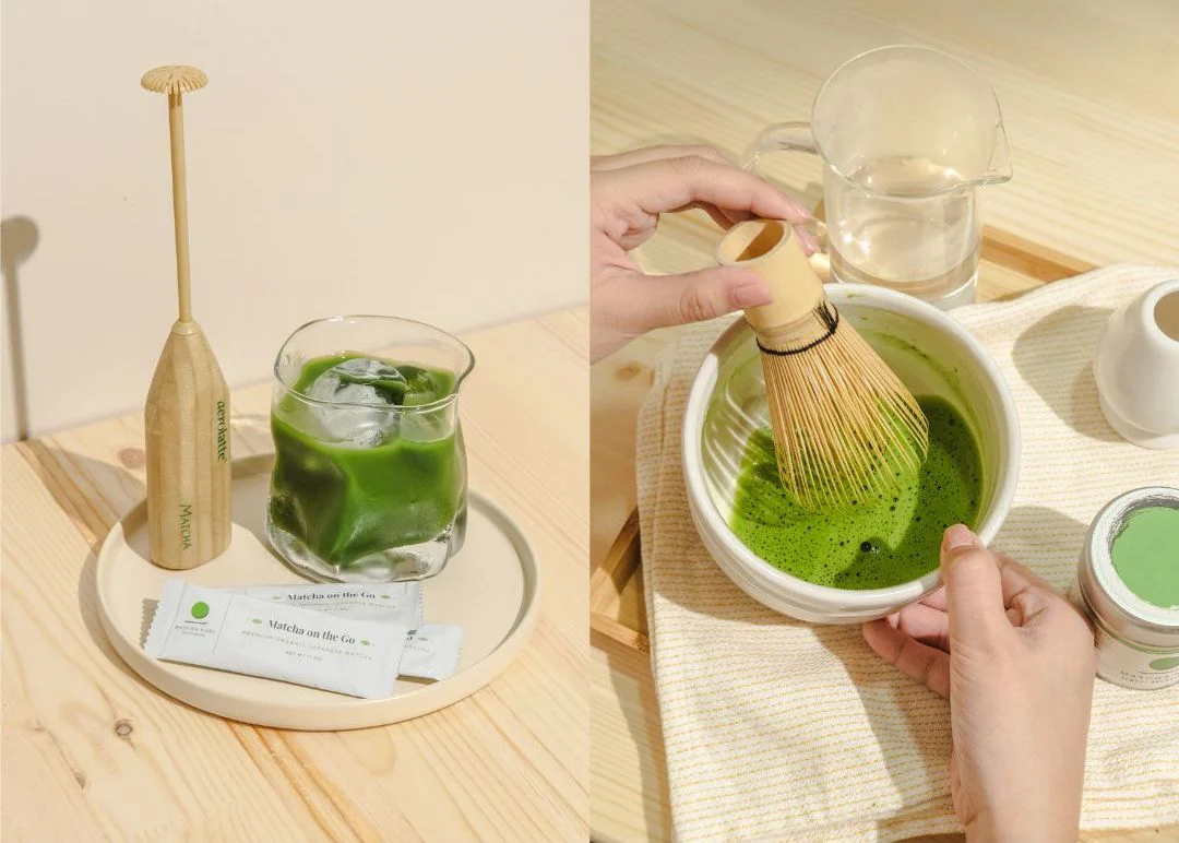 ceremonial matcha preparation at brand activation event
