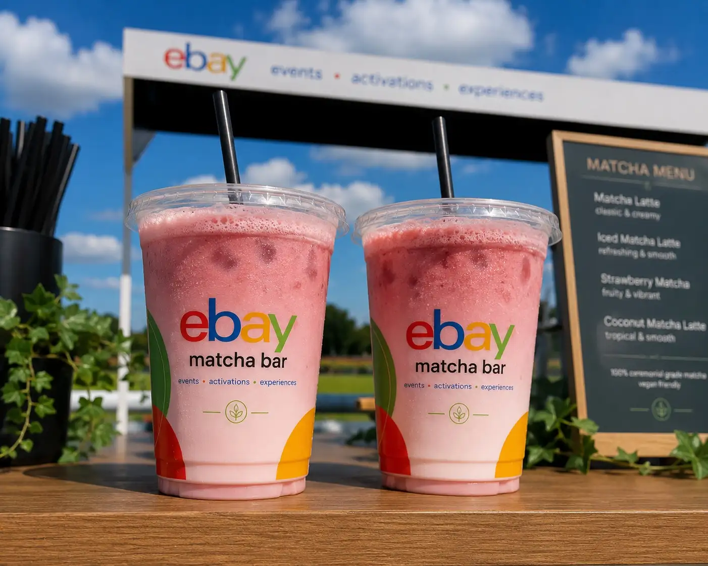 Branded Cups for Events - matcha hire