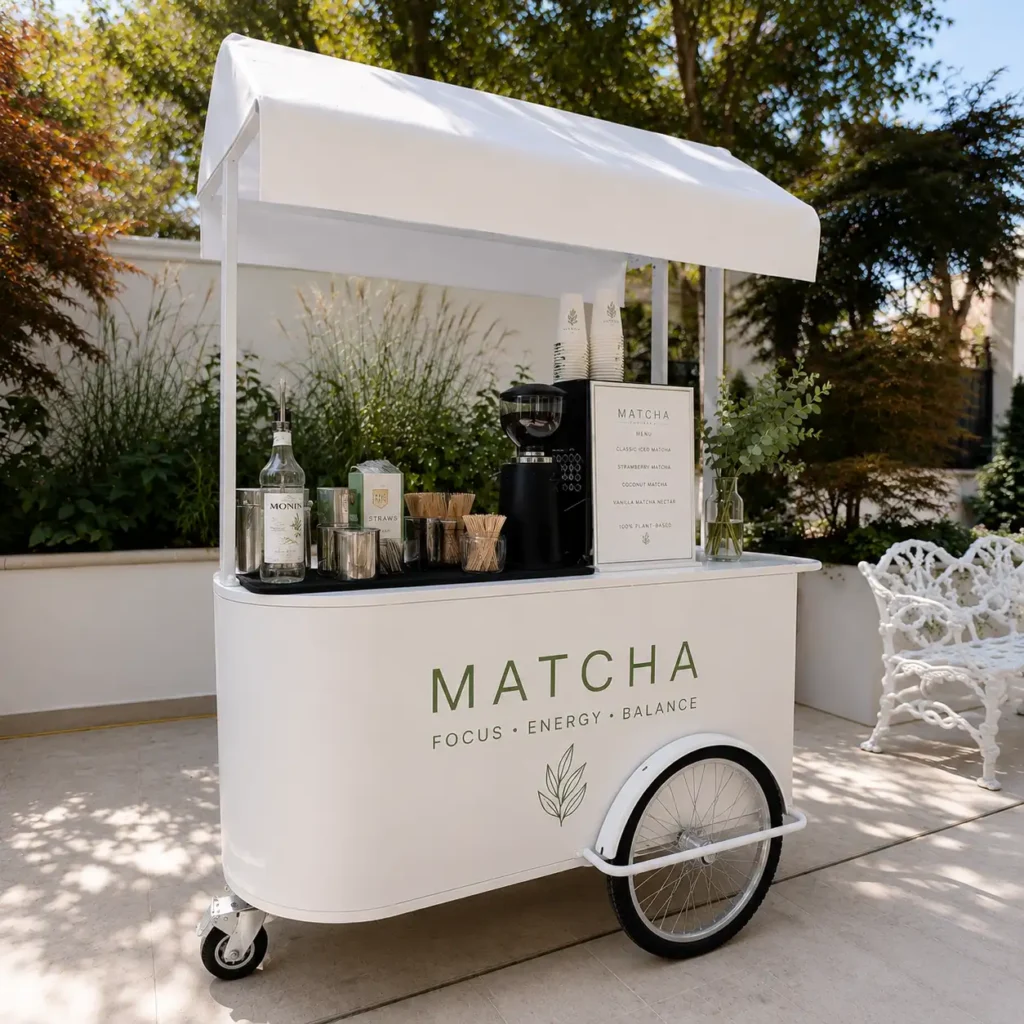 Branded Matcha Carts for pop up event