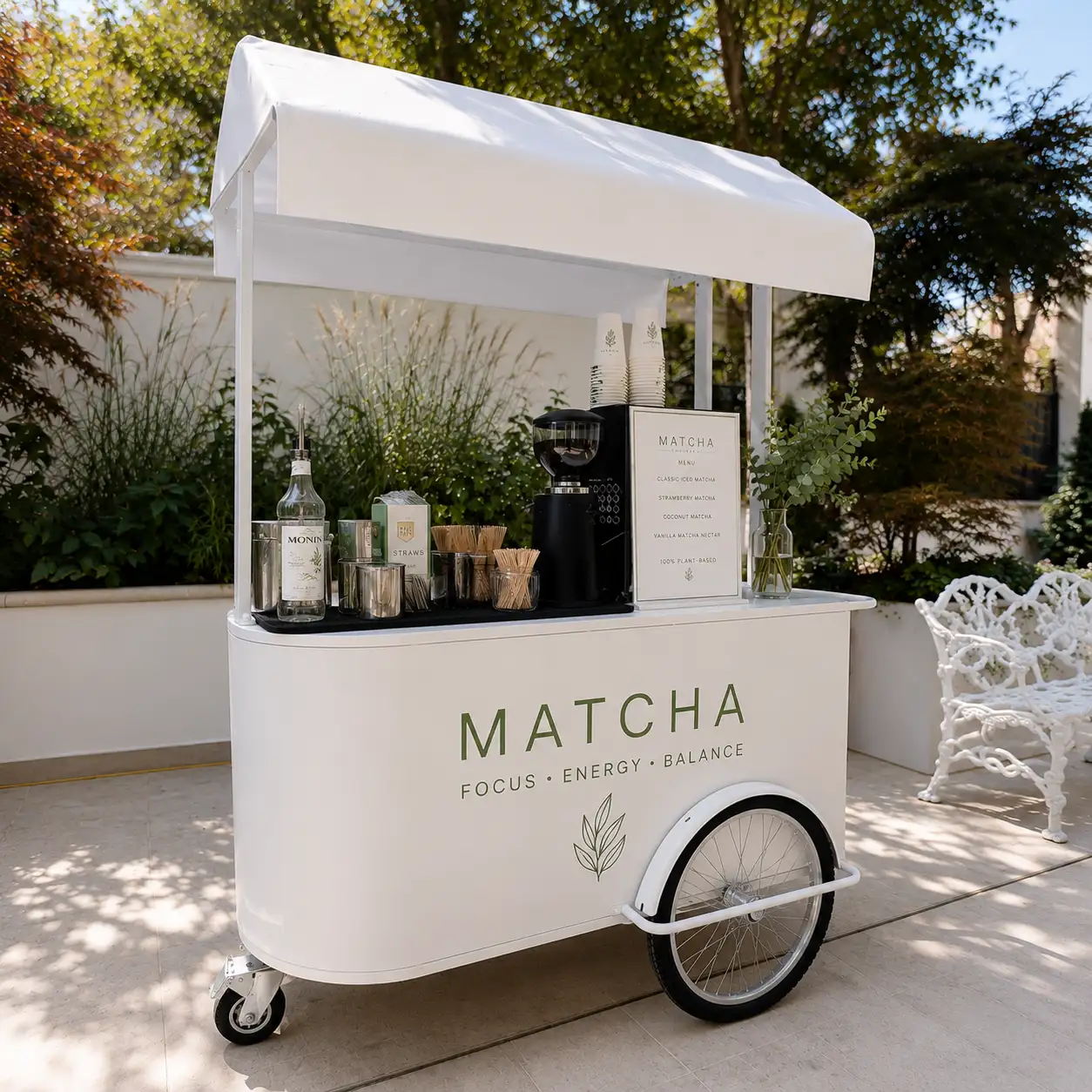 Branded Matcha Carts for pop up event