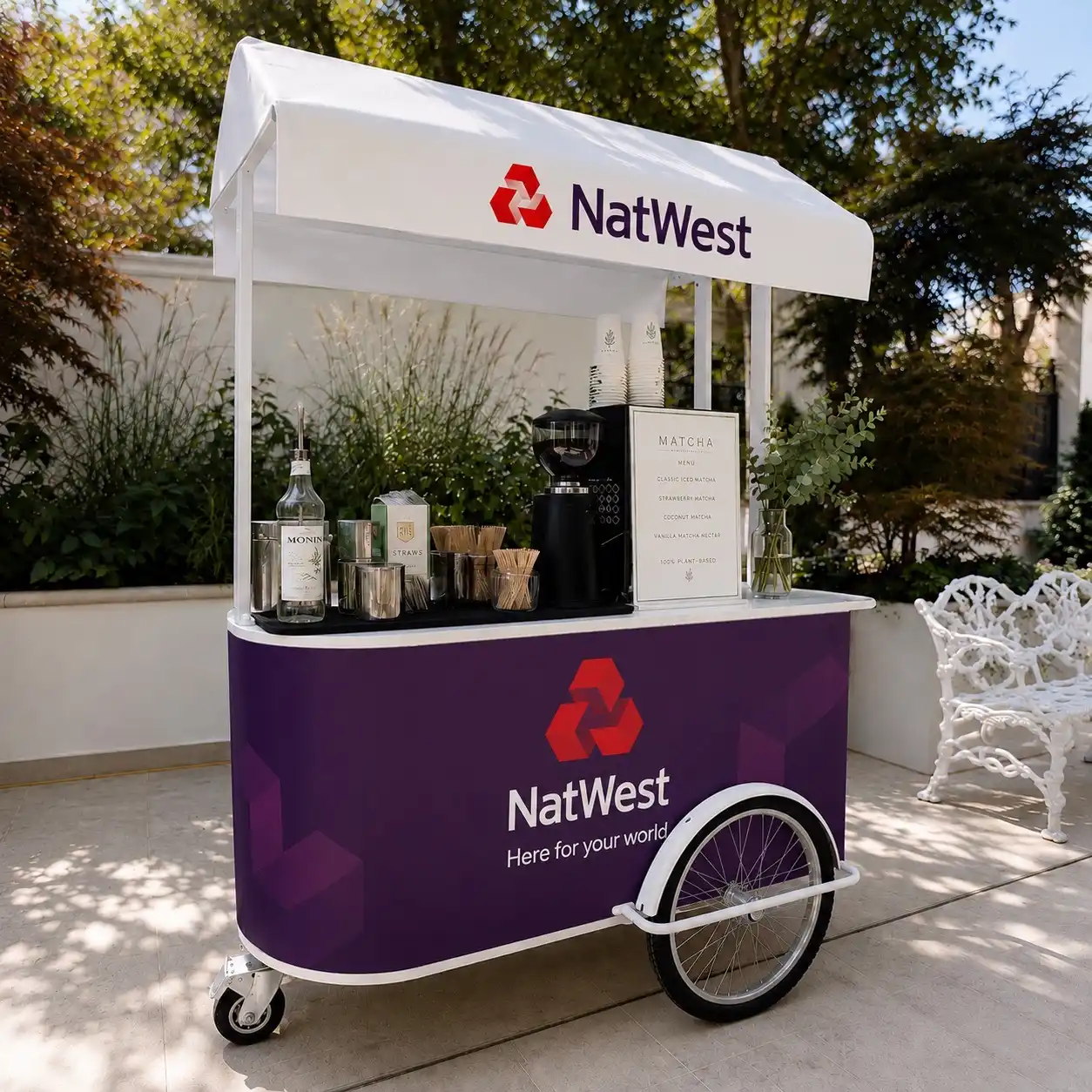 Branded Matcha Cart for Nat West