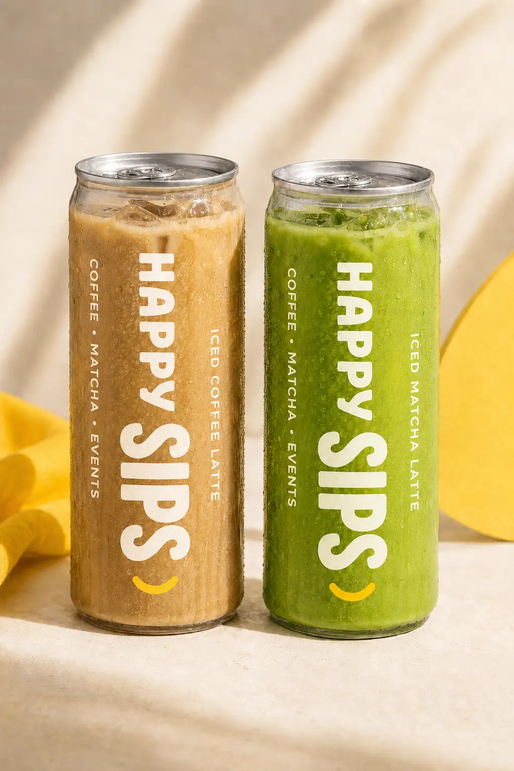 Branded matcha cans for brand activation