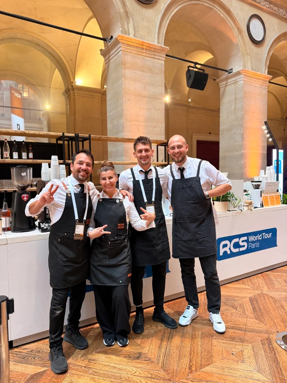 Barista team traveling from UK to Paris for an activation with Google